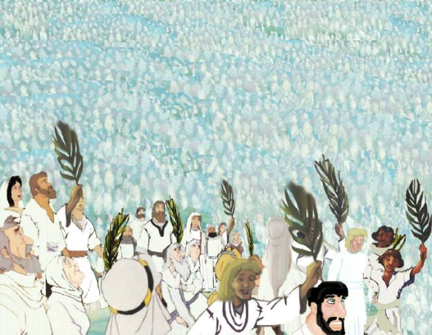 multitude in white robes